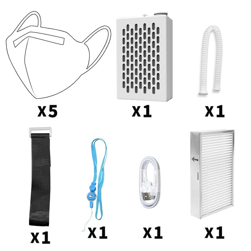Rsenr Breathe easily,Electric Face Maks with Fan,Mini PAPR System,Powered Airflow Shield for Cycling, Outdoor Sports & Daily Protection Against Dust, Paint Overspray - Image 5
